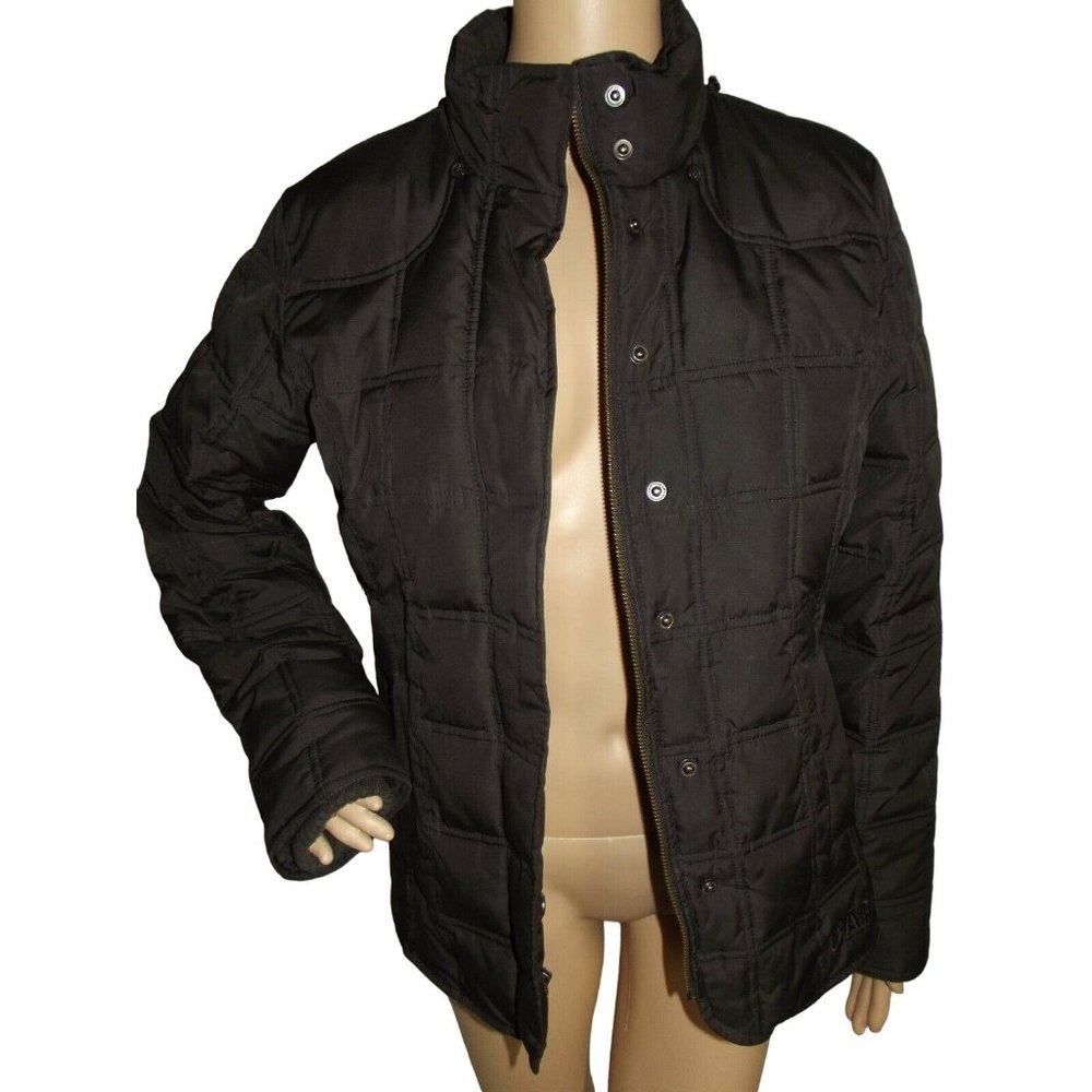 GAP Women's Size Small Solid Brown Quilted Puffer Coat jacket (No Hood)